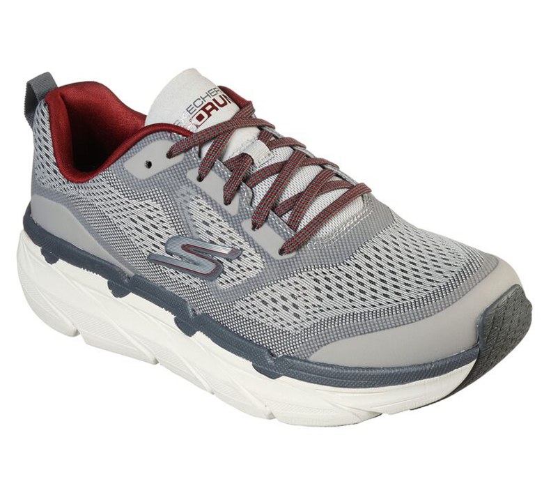 Skechers Max Cushioning Premier - Mens Running Shoes Grey/Red [AU-PI2100]